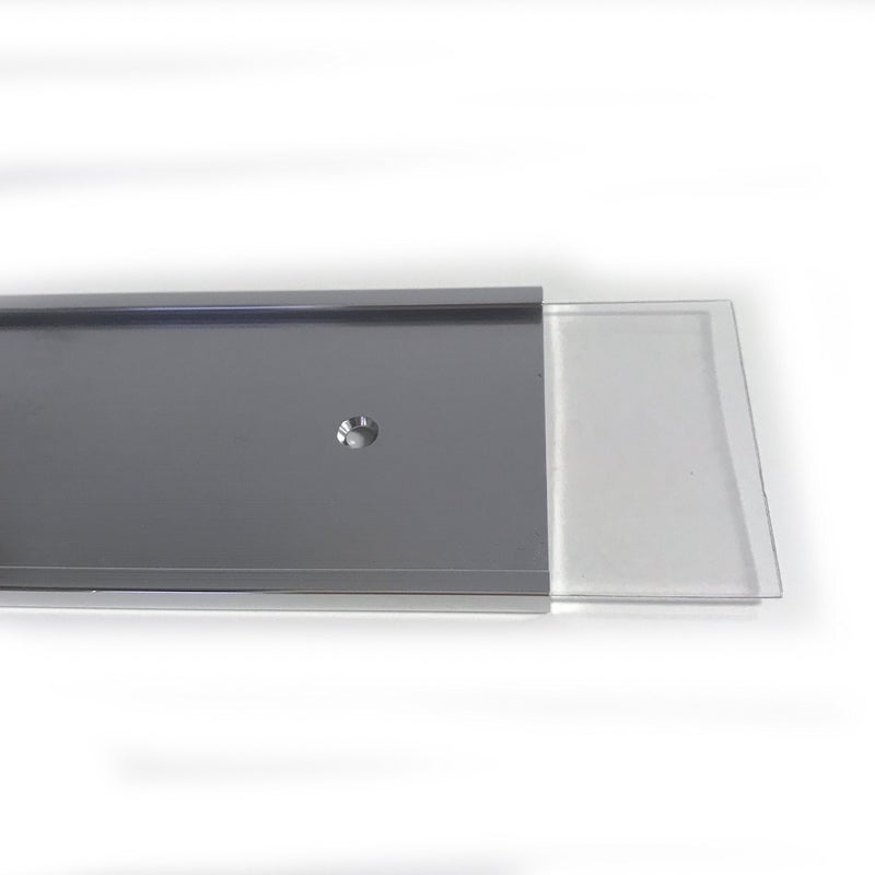 8 x 2 Wall or Door Silver Nameplate Holder with Clear Plastic Insert (10)